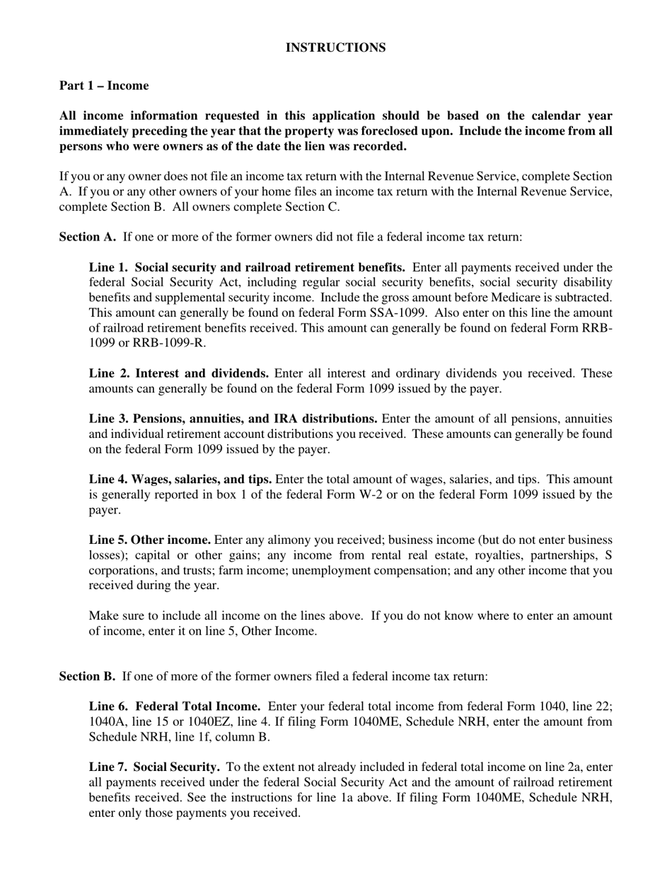Request for Alternative Sale Process for Foreclosed Homes - Maine, Page 3
