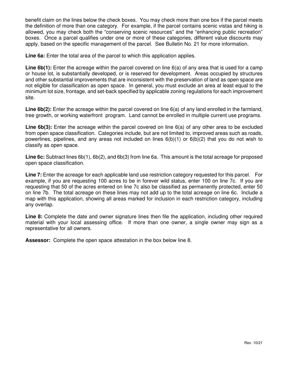 Application for Open Space Land Classification - Maine, Page 3