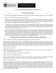 Instructions for Form R-1031 Direct Marketer Sales Tax Return - Louisiana