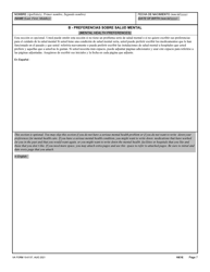 VA Form 10-0137 VA Advance Directive: Durable Power of Attorney for Health Care and Living Will (English/Spanish), Page 7