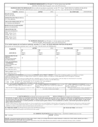 VA Form 21P-0514-1 DIC Parent&#039;s Eligibility Verification Report (English/Spanish), Page 2