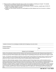 GSA Form 19R Request for a Religious Exception to the Covid-19 Vaccination Requirement, Page 2