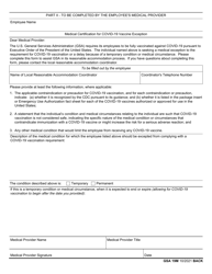 GSA Form 19M Request for a Medical Exception to the Covid-19 Vaccination Requirement, Page 2
