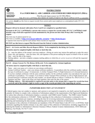 FAA Form 8060-11 Air Carrier and Other Records Request (Pria)