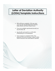 Document preview: Letter of Deviation Authority