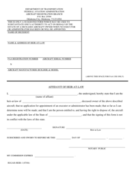 Form REGAR-HEIR-1 &quot;Affidavit of Heir-At-Law&quot;