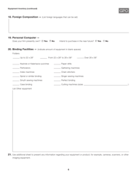 GPO Form 2524 Solicitation Mailing List Application, Page 6