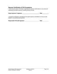 Aip Grant Oversight Risk Assessment Sponsor Certification Checklist, Page 4