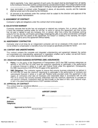 FAA Form 5100-122 Agreement for Acquisition and Relocation Services, Page 4