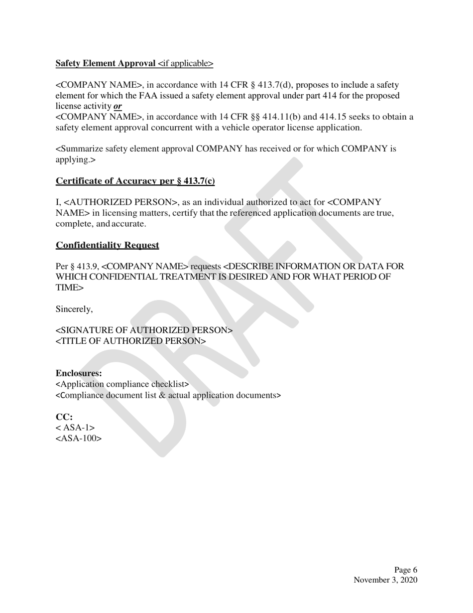 Attachment 1 Part 450 Application Letter Template - Draft, Page 6