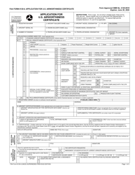 FAA Form 8130-6 Application for U.S. Airworthiness Certificate, Page 2