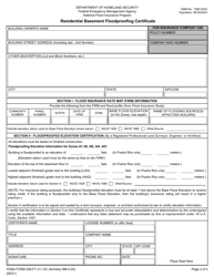 FEMA Form 206-FY-21-122 Residential Basement Floodproofing Certificate, Page 2