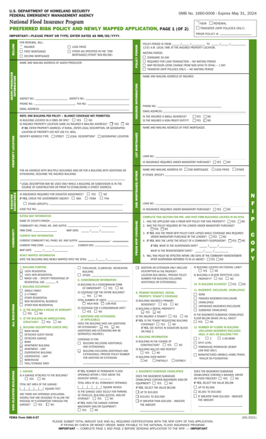 FEMA Form 086-0-5T  Printable Pdf