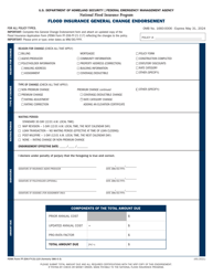 FEMA Form FF-206-FY-21-119 Nfip Flood Insurance General Change Endorsement - Risk Rating 2.0 Pricing Methodology