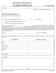 FEMA Form 086-0-35A Crs Community Certifications, Page 9