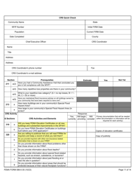 FEMA Form 086-0-35 Community Rating System Application Letter of Interest and Quick Check, Page 11