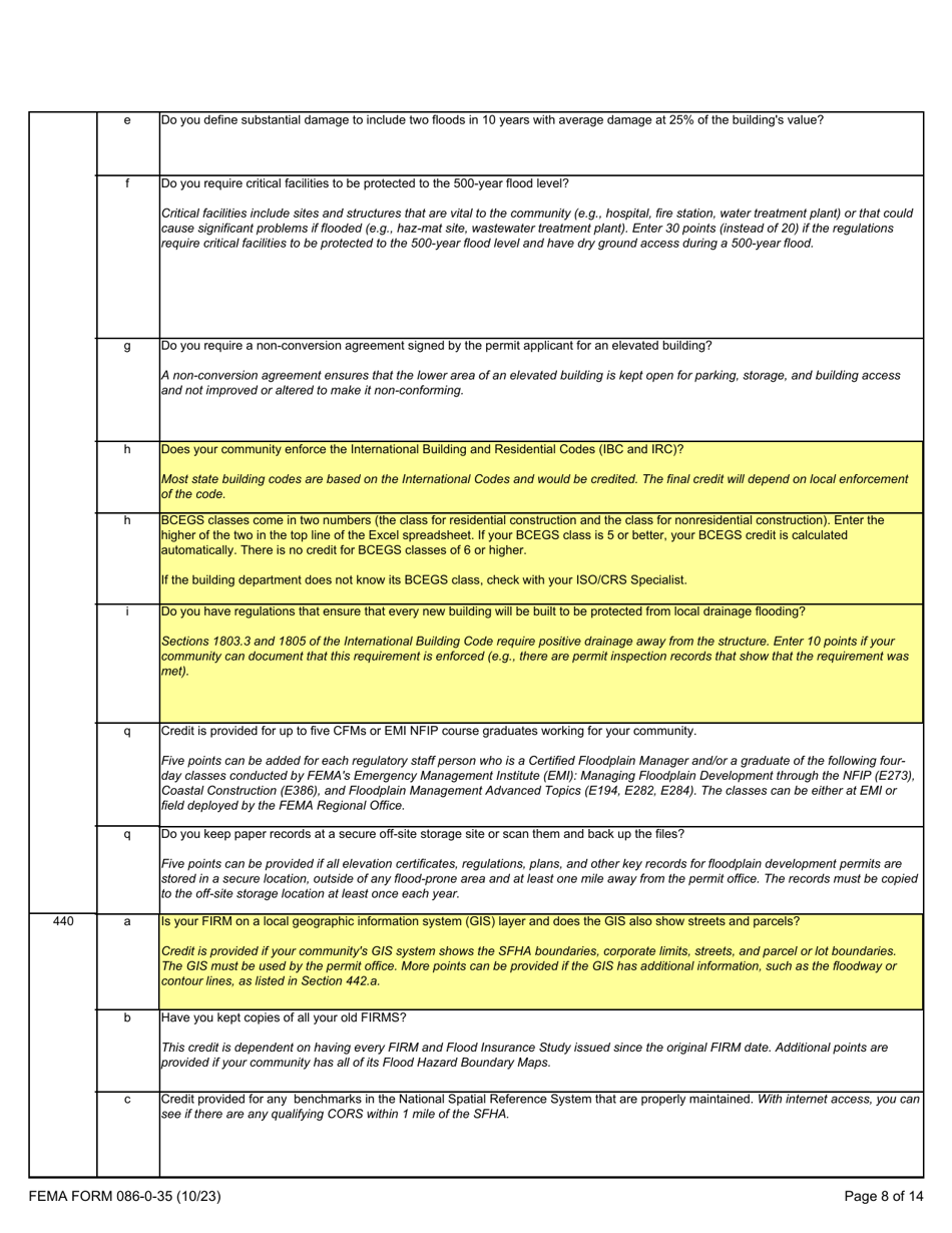 Fema Form 086 0 35 Fill Out Sign Online And Download Fillable Pdf Templateroller 9224