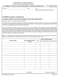 FEMA Form 086-0-35B Crs Community Certifications for Environmental and Historic Preservation, Page 2
