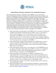 Document preview: National Business Emergency Operations Center Membership Agreement