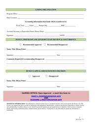 Form HUD-733 Appendix B Details Funding Certification Form, Page 2