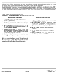 Form SAMS-1103 Request to Wire Transfer Funds, Page 2
