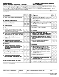 Document preview: Form HUD-795.2A Headquarters Safety & Health Inspection Checklist