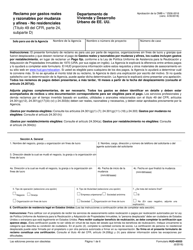 Document preview: Formulario HUD-40055 Reclamo Por Gastosrealesy Razonables Por Mudanzay Afines - No Residenciales (Spanish)