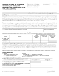 Document preview: Formulario HUD-40057 Reclamo Por Pago De Vivienda De Reemplazo Para El Ocupante Propietario Por 90 Dias (Titulo 49 Del Cfr, Articulo 24.401) (Spanish)