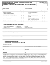 Form HUD-4731 Federal Labor Standards Complaint Intake Form, Page 2