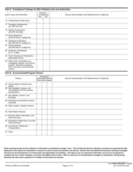 Form HUD-4128 -OHF Environmental Assessment and Compliance Findings for the Related Laws, Page 2