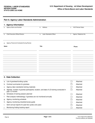 Form HUD-4743 Federal Labor Standards Review Guide State-Cdbg and Home