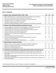 Form HUD-4741 Federal Labor Standards Agency on-Site Monitoring Review Guide, Page 2