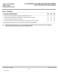 Form HUD-4741 Federal Labor Standards Agency on-Site Monitoring Review Guide, Page 7