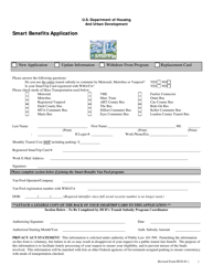 Document preview: Form HUD-81 Smart Benefits Application