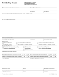 Document preview: Form HUD-853 Merit Staffing Request