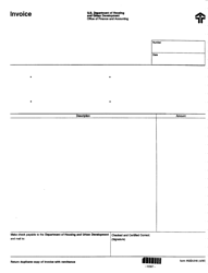 Document preview: Form HUD-216 Invoice