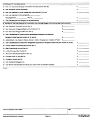 Form HUD-2283 Financial Requirements for Closing, Page 2
