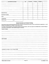 Form HUD-221 Audit Progress Report, Page 2