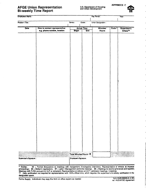 Form HUD-25006-A Appendix C  Printable Pdf