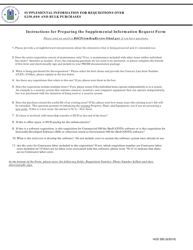Form HUD-283 Supplemental Information for Requisitions Over $250,000 and Bulk Purchases, Page 2