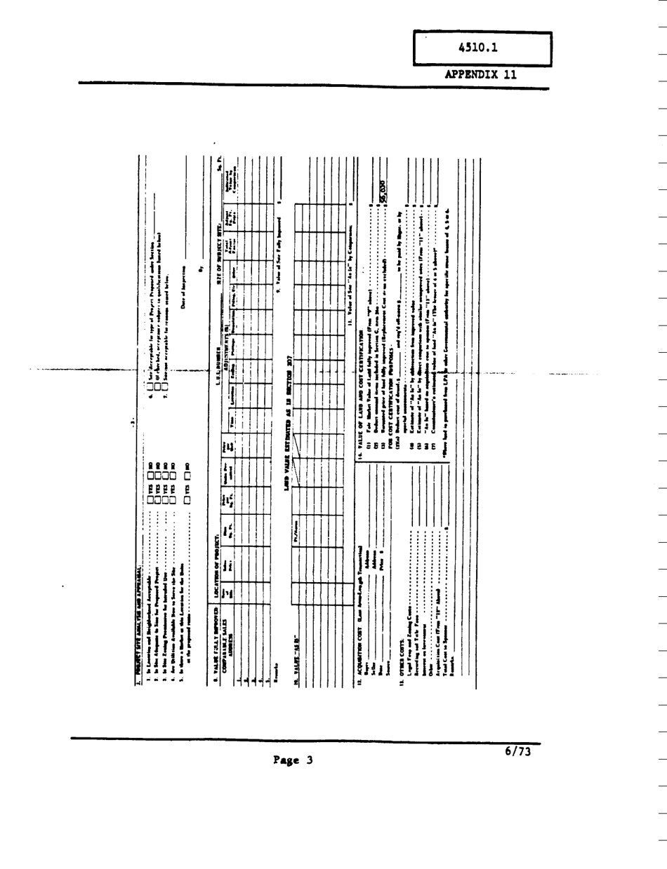 Form FHA-2244 Appendix 11 Rental Housing Project Income Analysis Appraisal, Page 3