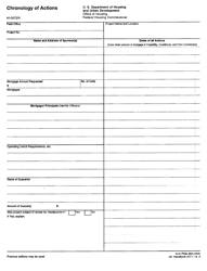 Document preview: Form FHA-260 Chronology of Actions