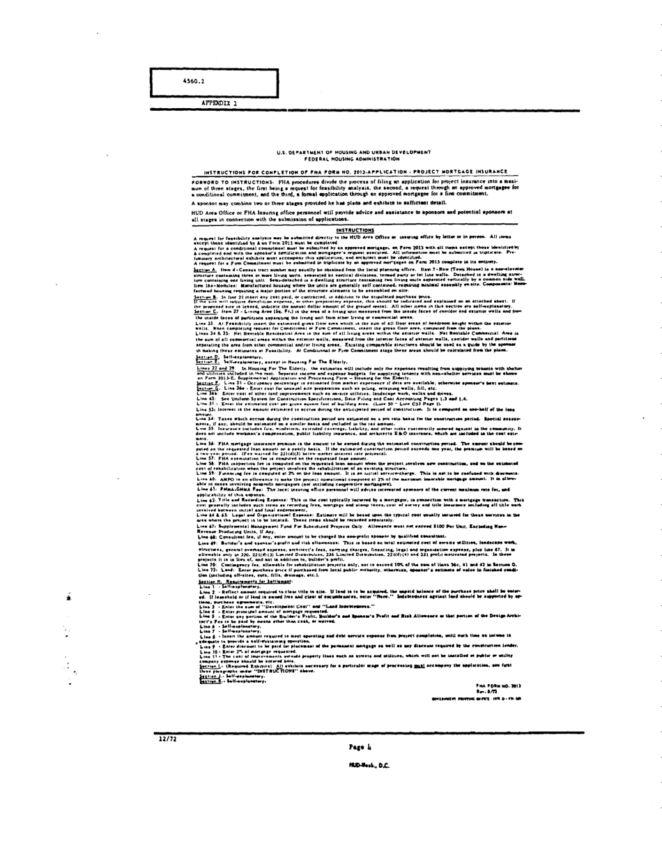 Form FHA-7913 Application - Project Mortgage Insurance, Page 4