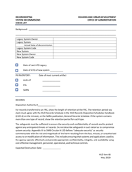 Document preview: Form HUD-68 Decommissions Retention Checklist