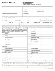 Document preview: Form HUD-698 Statement of Account