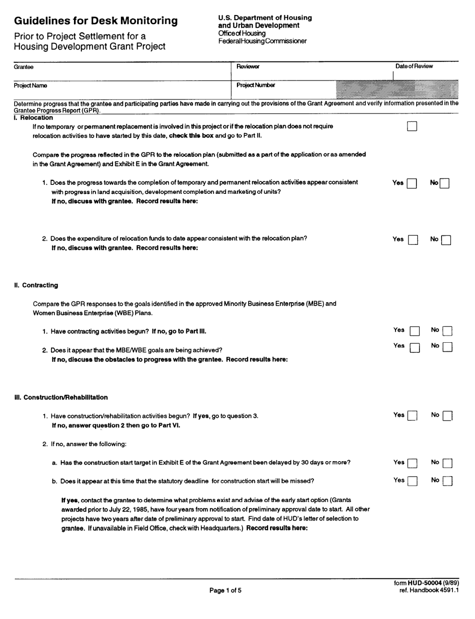 Form HUD50004 Fill Out, Sign Online and Download Printable PDF