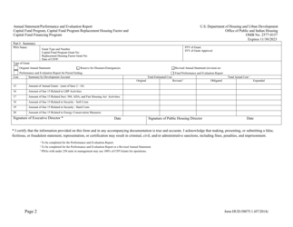 Form HUD-50075.1 Annual Statement/Performance and Evaluation Report, Page 2