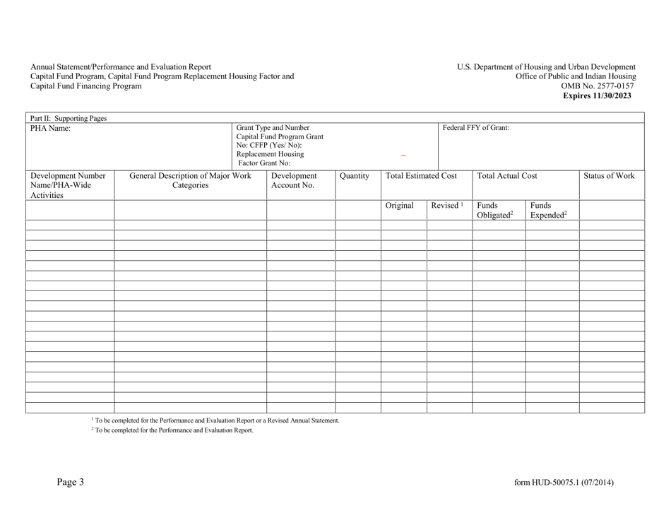 Form HUD-50075.1 Annual Statement / Performance and Evaluation Report, Page 3