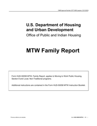 Document preview: Form HUD-50058 MTW Mtw Family Report