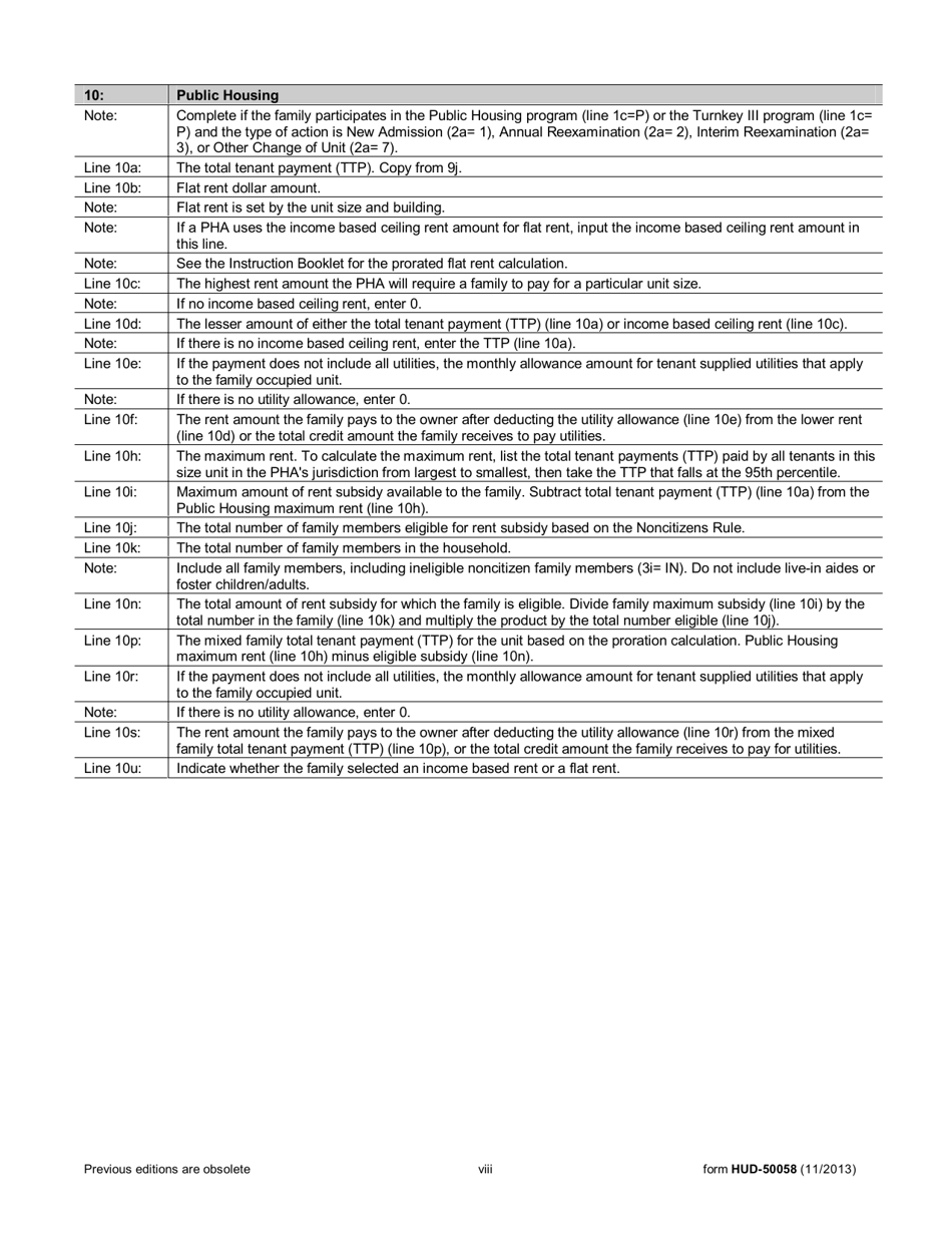 Form HUD-50058 Family Report, Page 16